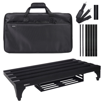 Supper Light Guitar Pedal Board 3.3 lb 22" x 12.6" Aluminum Alloy Pedalboard with Power Supply Brack